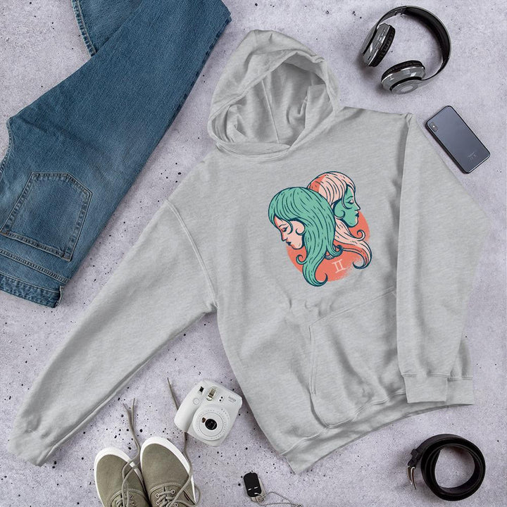 Gemini Zodiac Unisex Hooded Sweatshirt