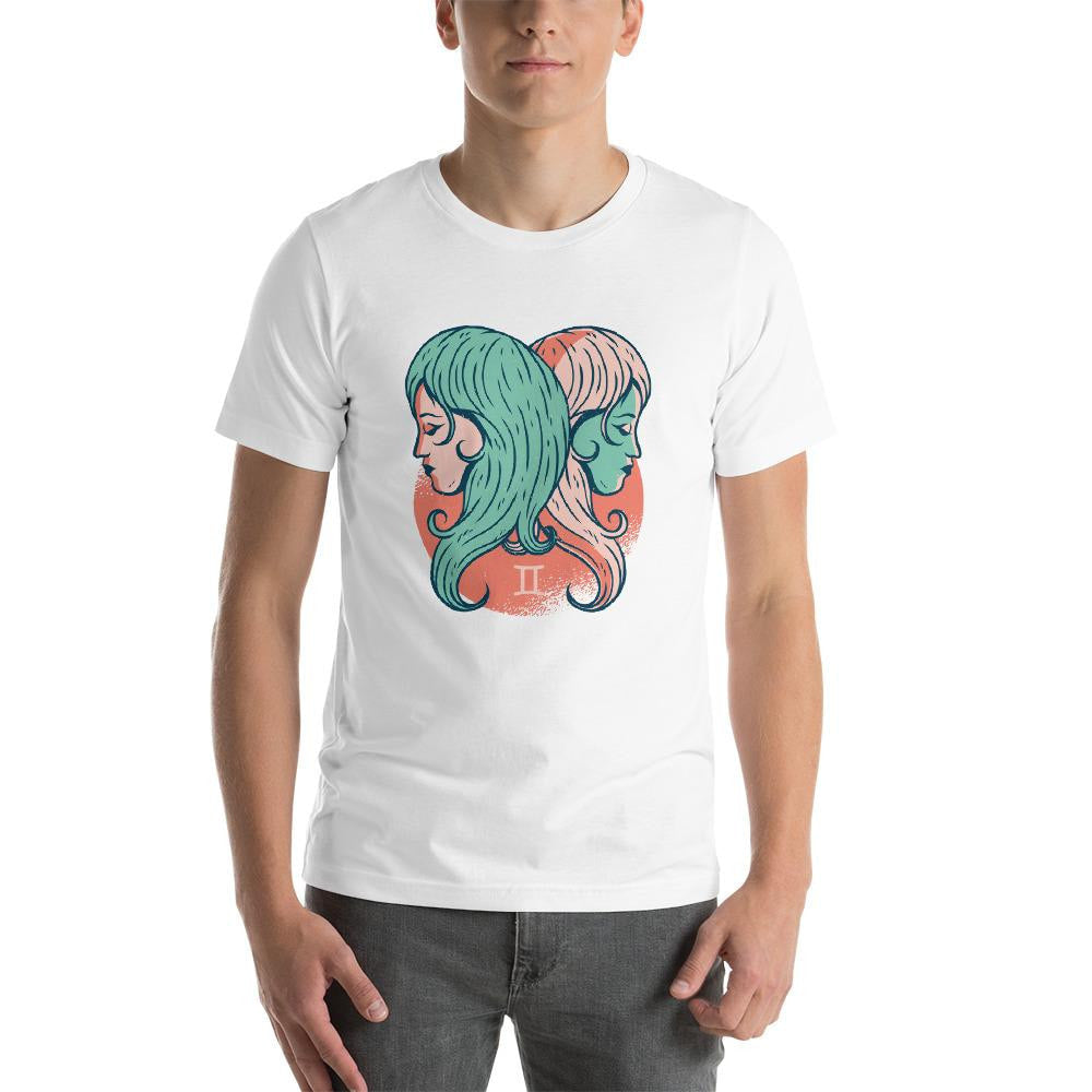 Gemini Zodiac Half Sleeve T-Shirt — detail view 11