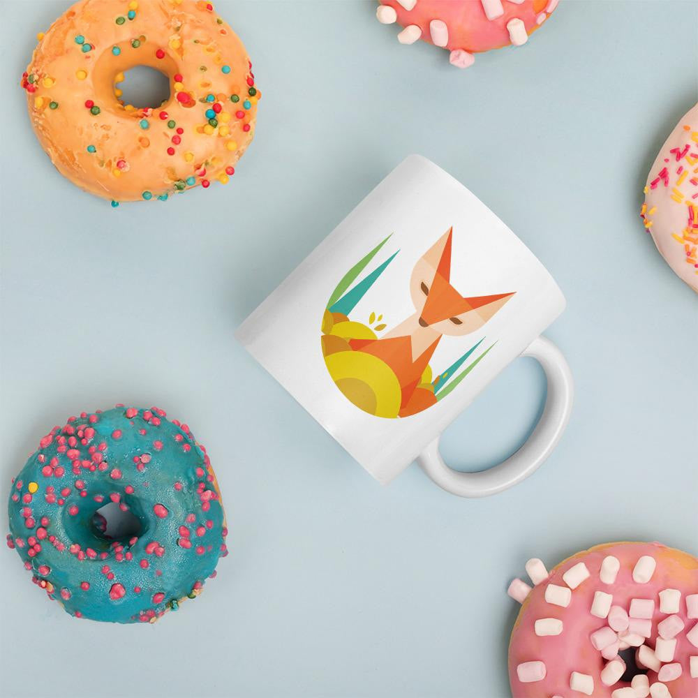 Geometric Fox coffee mug – Fourth Dimension Club