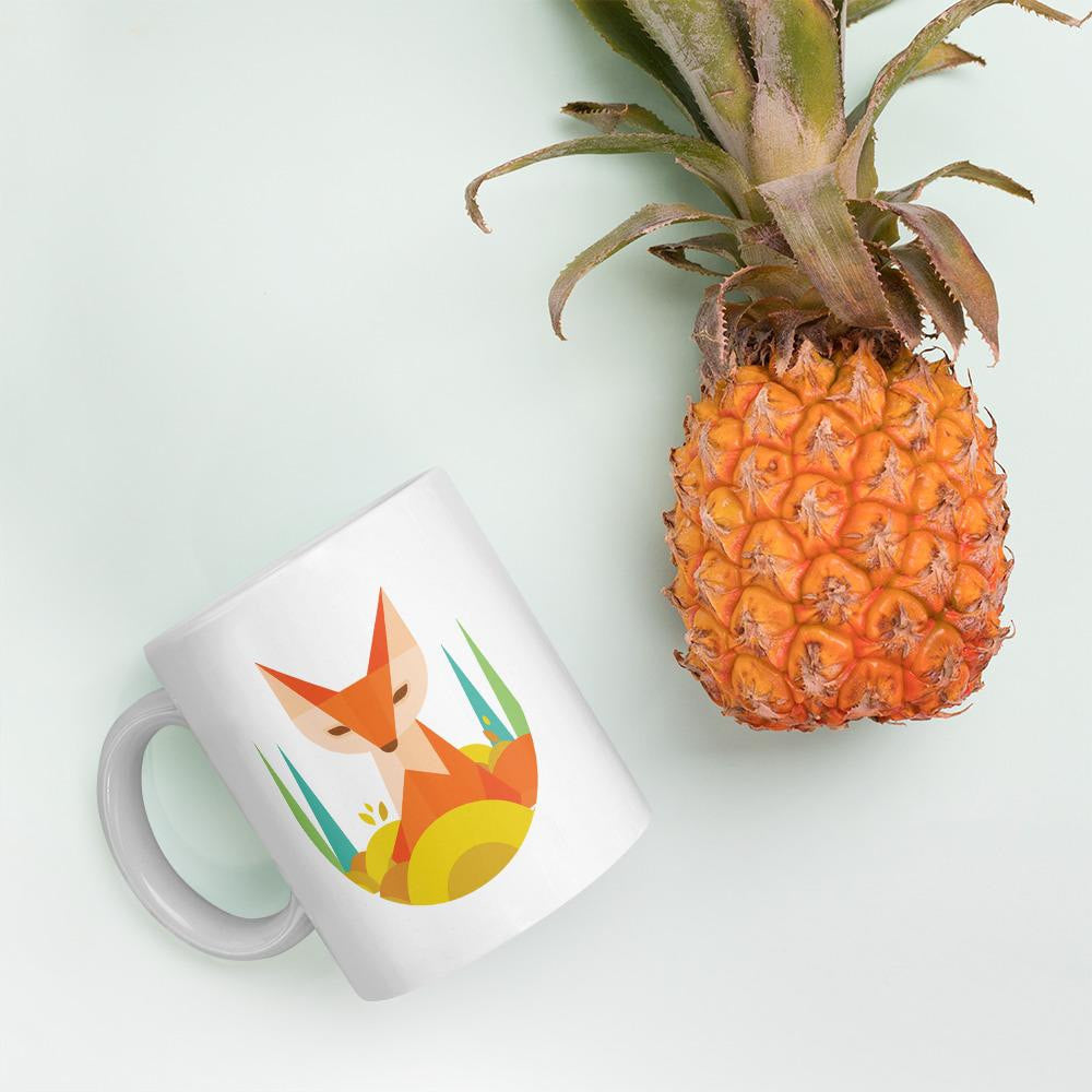 Geometric Fox Coffee Mug — detail view 4