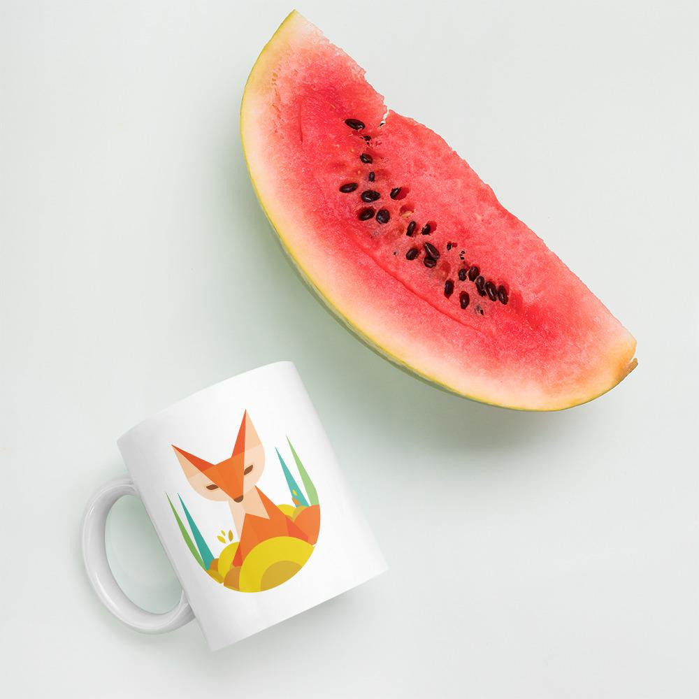 Geometric Fox Coffee Mug — detail view 5