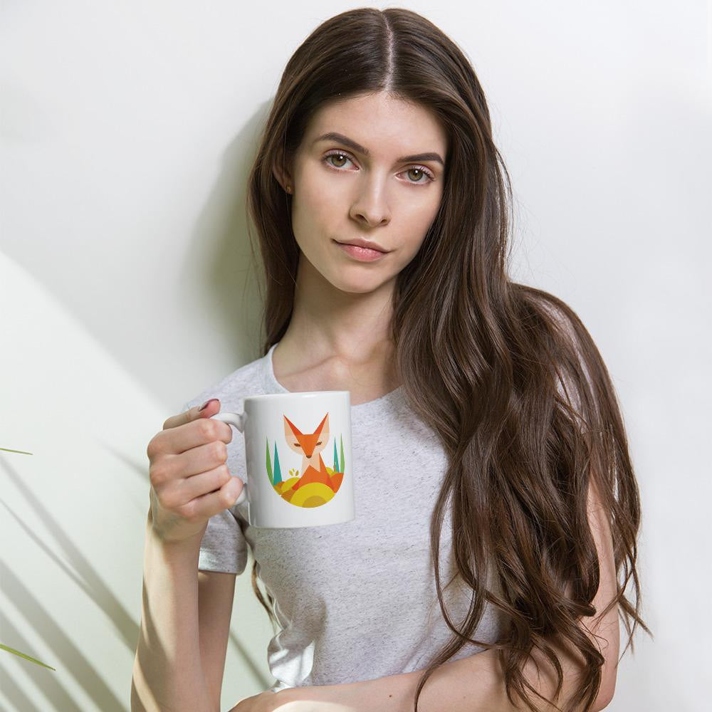 Geometric Fox Coffee Mug — detail view 6