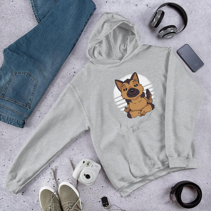 German Shepard Yoga Unisex Hooded Sweatshirt
