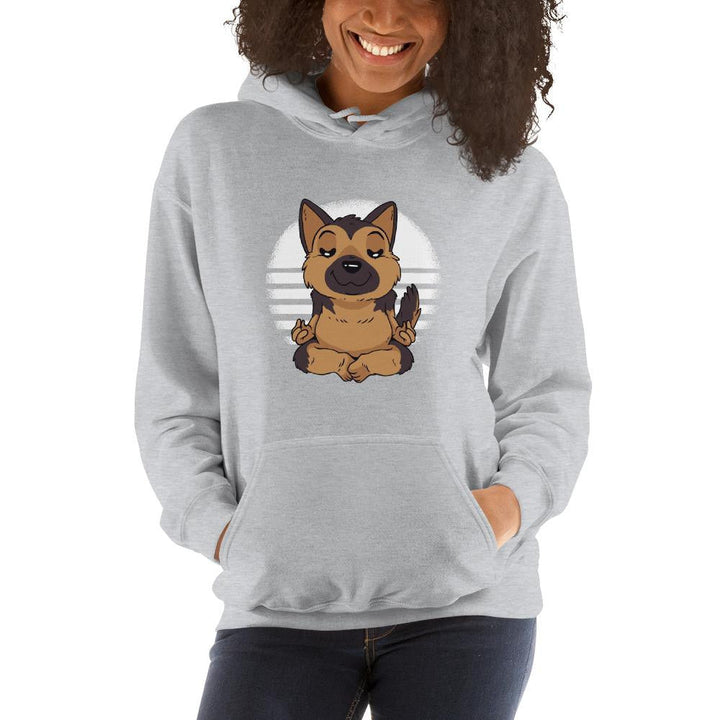 German Shepard Yoga Unisex Hooded Sweatshirt