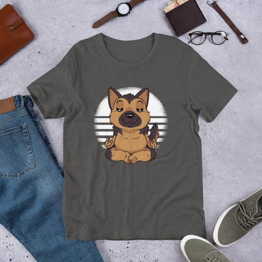 German Shepard Yoga Half Sleeve T-Shirt