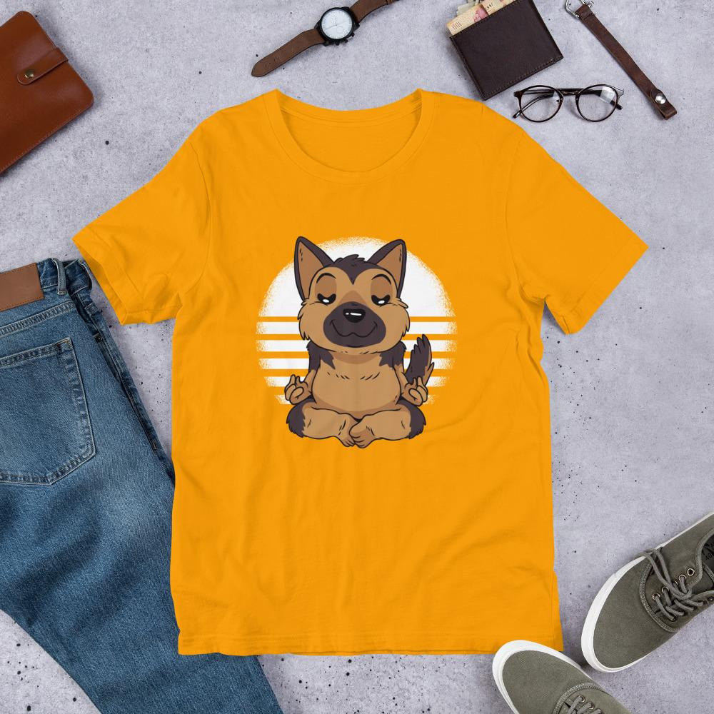 German Shepard Yoga Half Sleeve T-Shirt