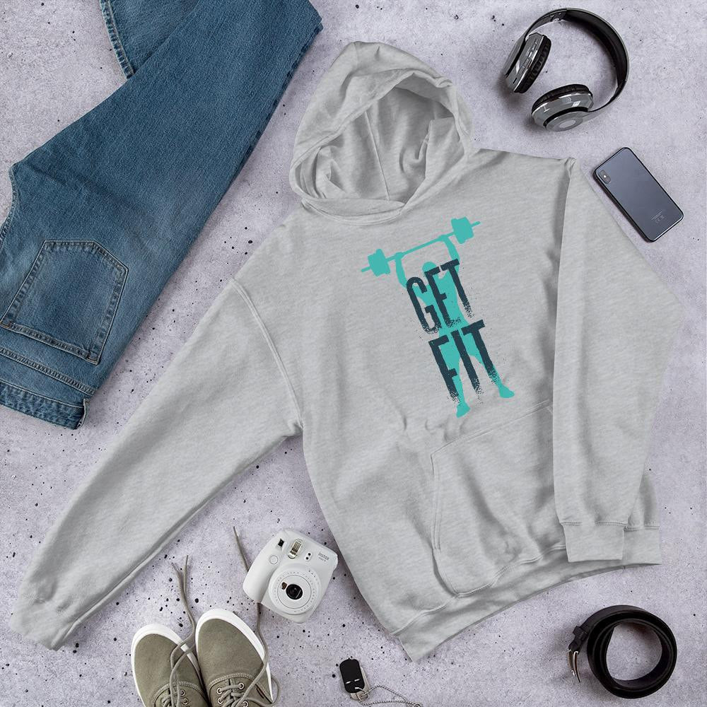 Get Fit Unisex Hooded Sweatshirt — Grey
