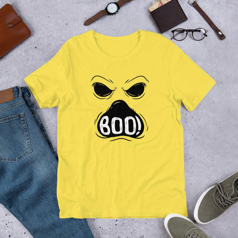 Ghost Boo Half Sleeve T-Shirt — Yellow