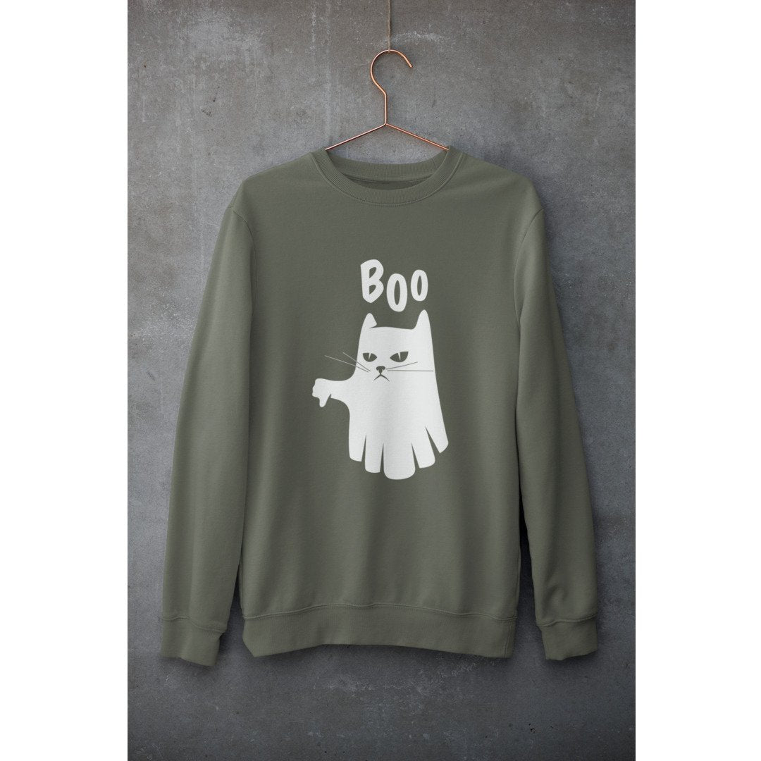 Ghost Cat graphic sweatshirt – Fourth Dimension Club