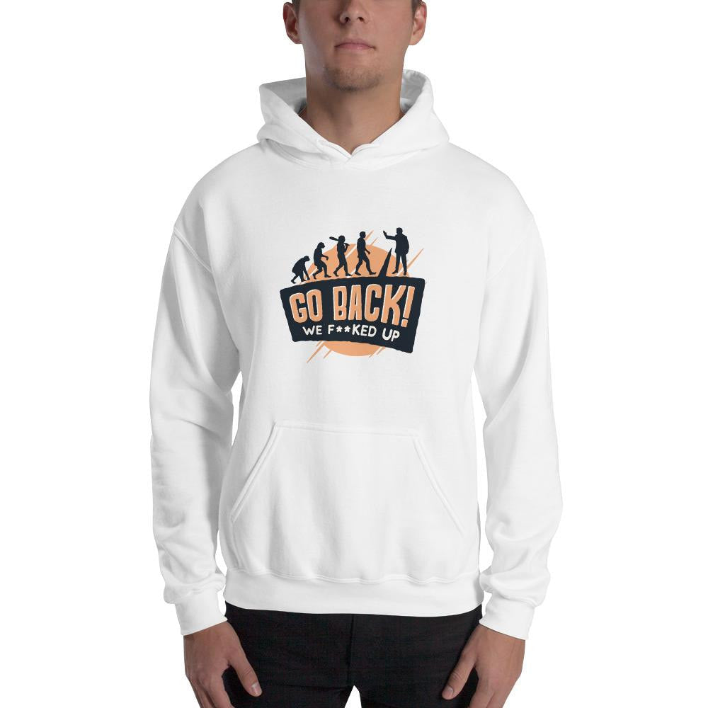 Go Back Unisex Hooded Sweatshirt — detail view 2