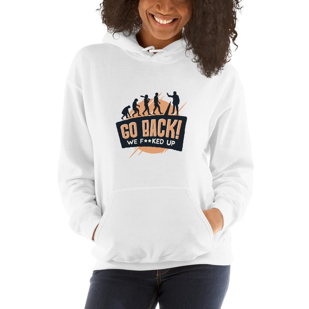 Go Back Unisex Hooded Sweatshirt — detail view 3
