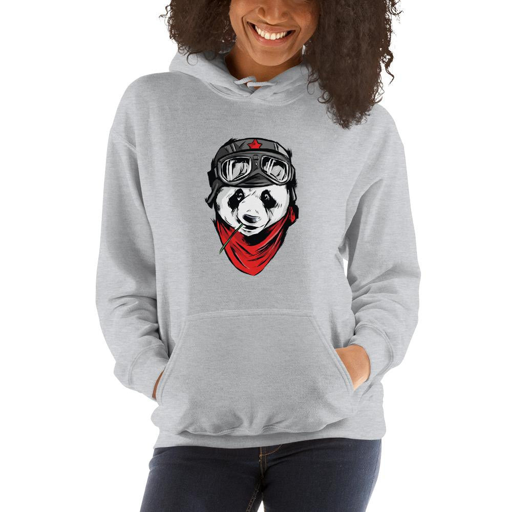 Cool Panda Unisex Hooded Sweatshirt — detail view 5