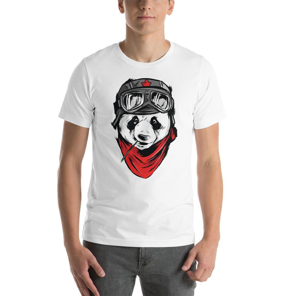 Cool Panda Half Sleeve T-Shirt — White