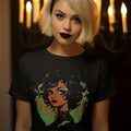 Cotton t-shirt with Goth Girl print