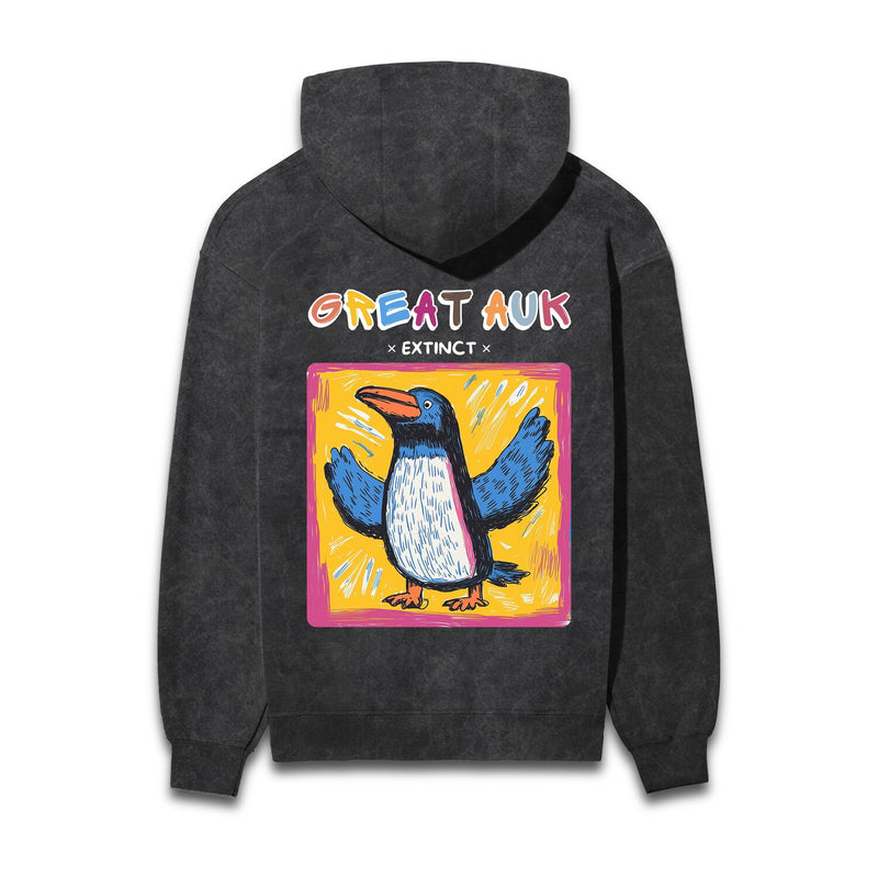 Great Auk Acid Wash Hooded Sweatshirts #AncientArchives