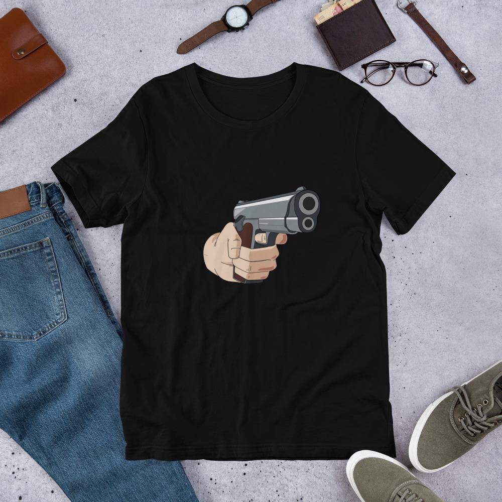 Hand Gun Half Sleeve T-Shirt