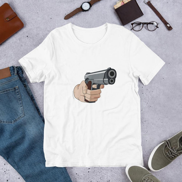 Hand Gun Half Sleeve T-Shirt