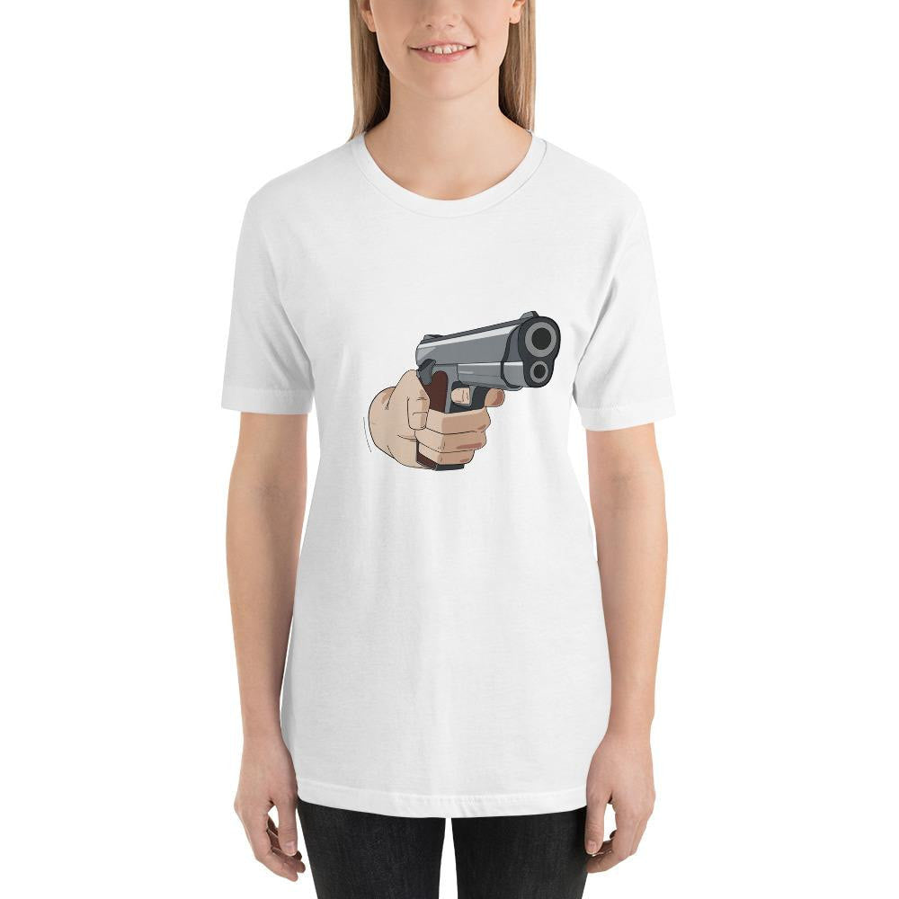 Hand Gun Half Sleeve T-Shirt — detail view 10