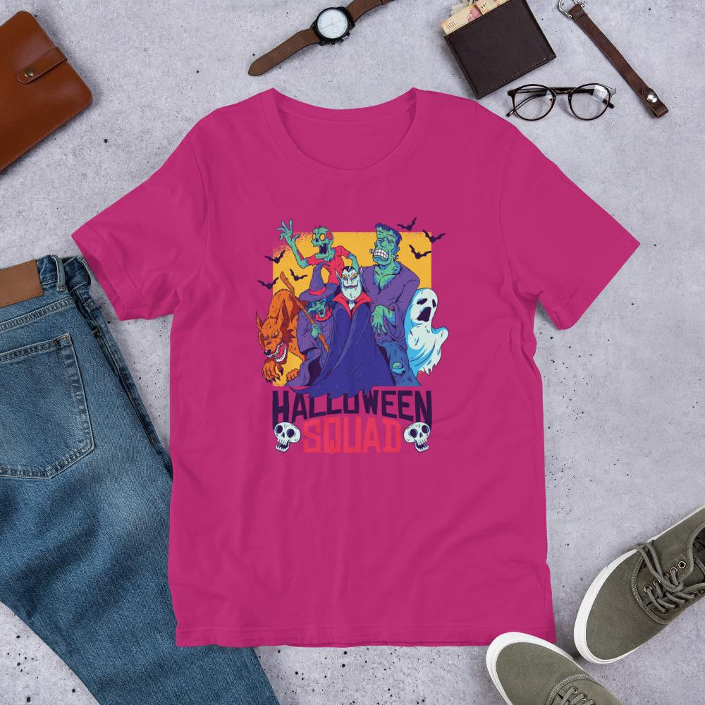 Halloween Squad Half Sleeve T-Shirt — Pink