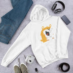 Funny Hamster Unisex Hooded Sweatshirt — White