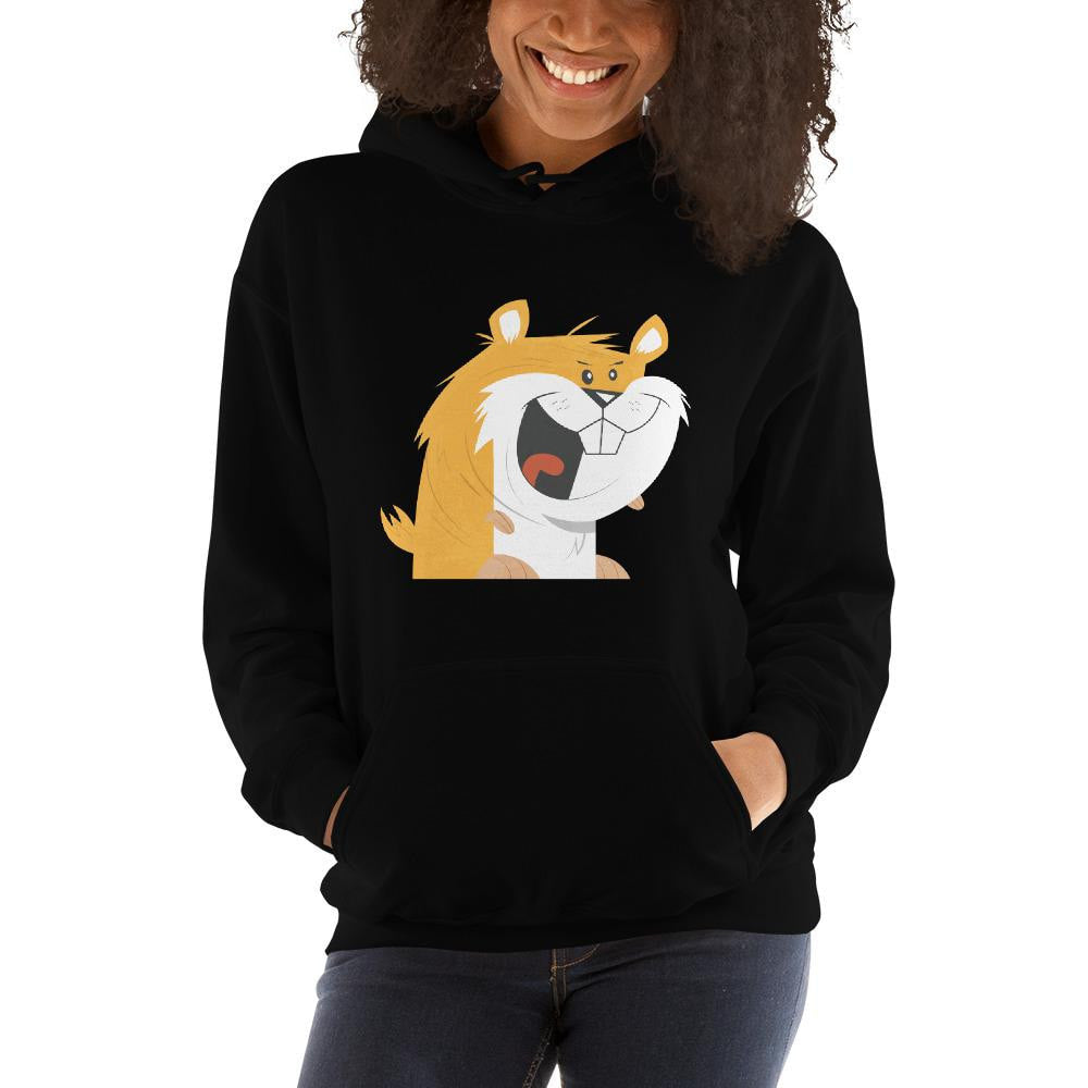 Funny Hamster Unisex Hooded Sweatshirt — detail view 5