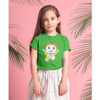 Happy Dorami Kid's T-Shirt — Flag Green