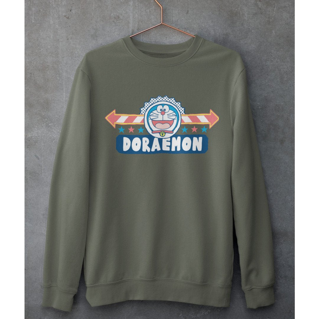Happy Face Unisex Sweatshirt — Olive