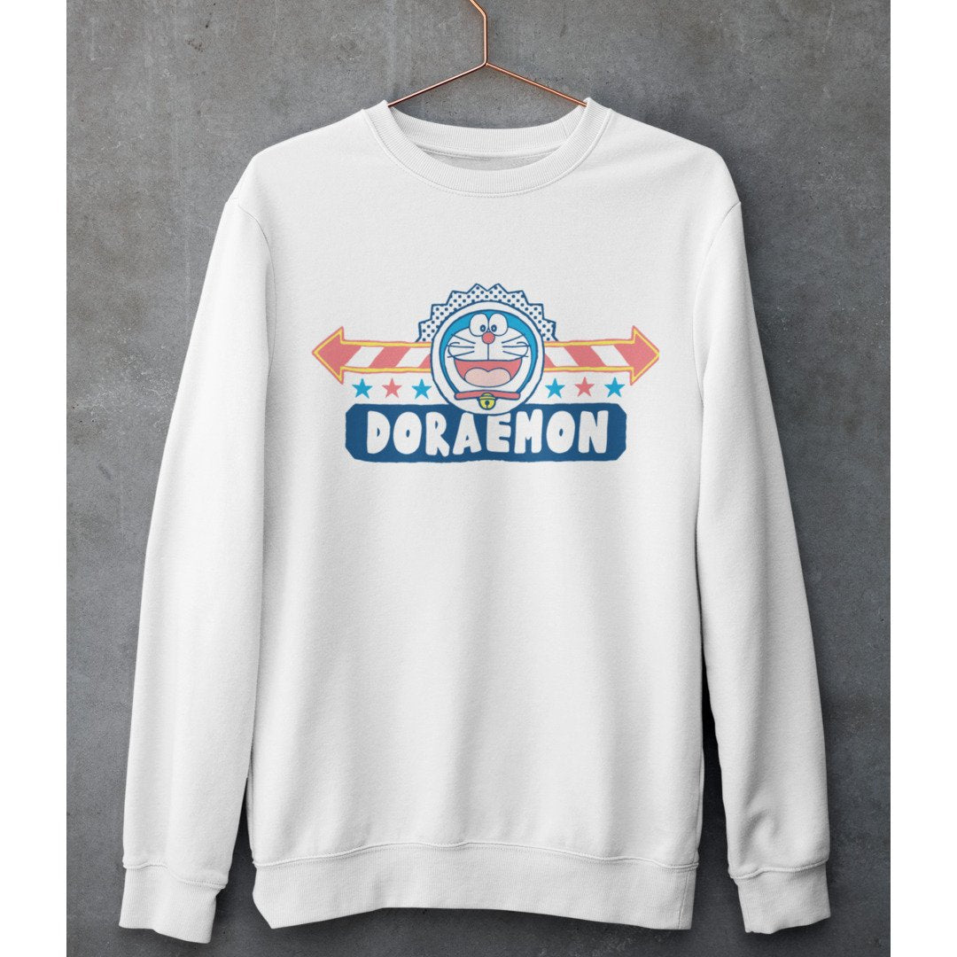 Happy Face Unisex Sweatshirt — White