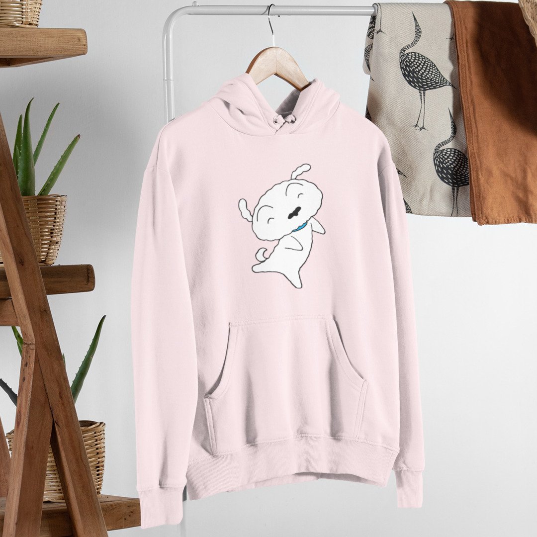Happy Shiro Unisex Hooded Sweatshirt — Light Pink