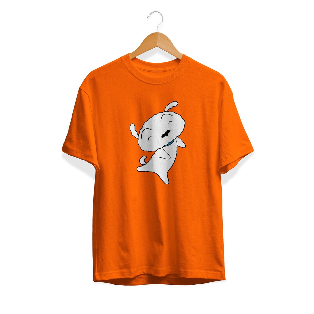 Happy Shiro Unisex Half Sleeve T-Shirt — Orange