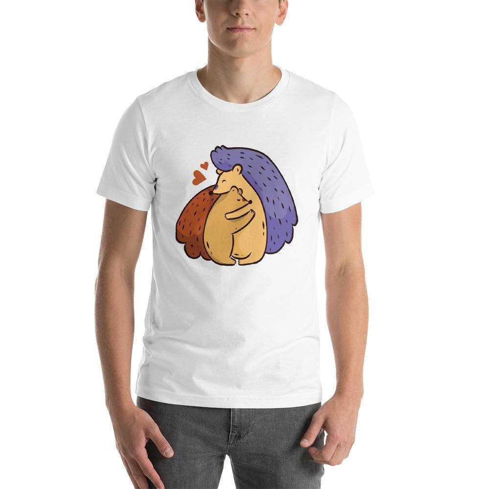 Hedgehog Love Half Sleeve T-Shirt — White (2)