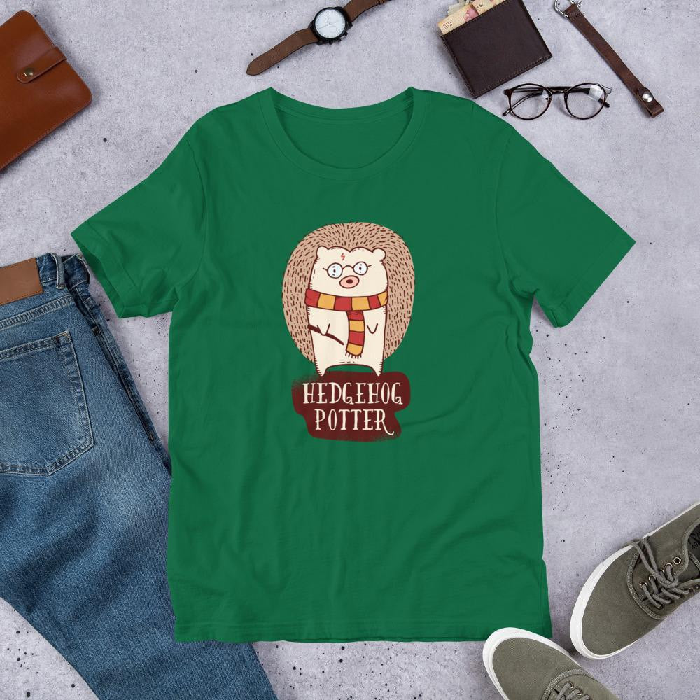 Hedgehog Potter Half Sleeve T-Shirt — Green