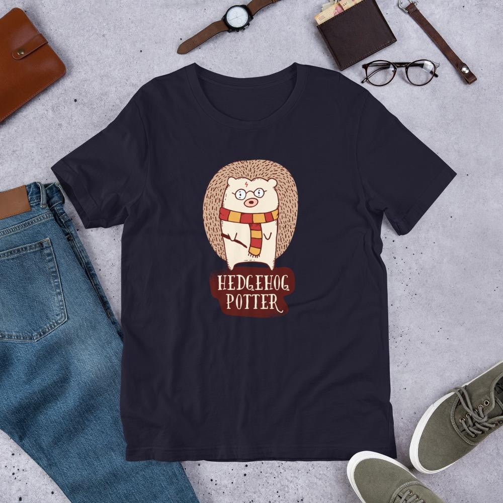 Hedgehog Potter Half Sleeve T-Shirt — Navy