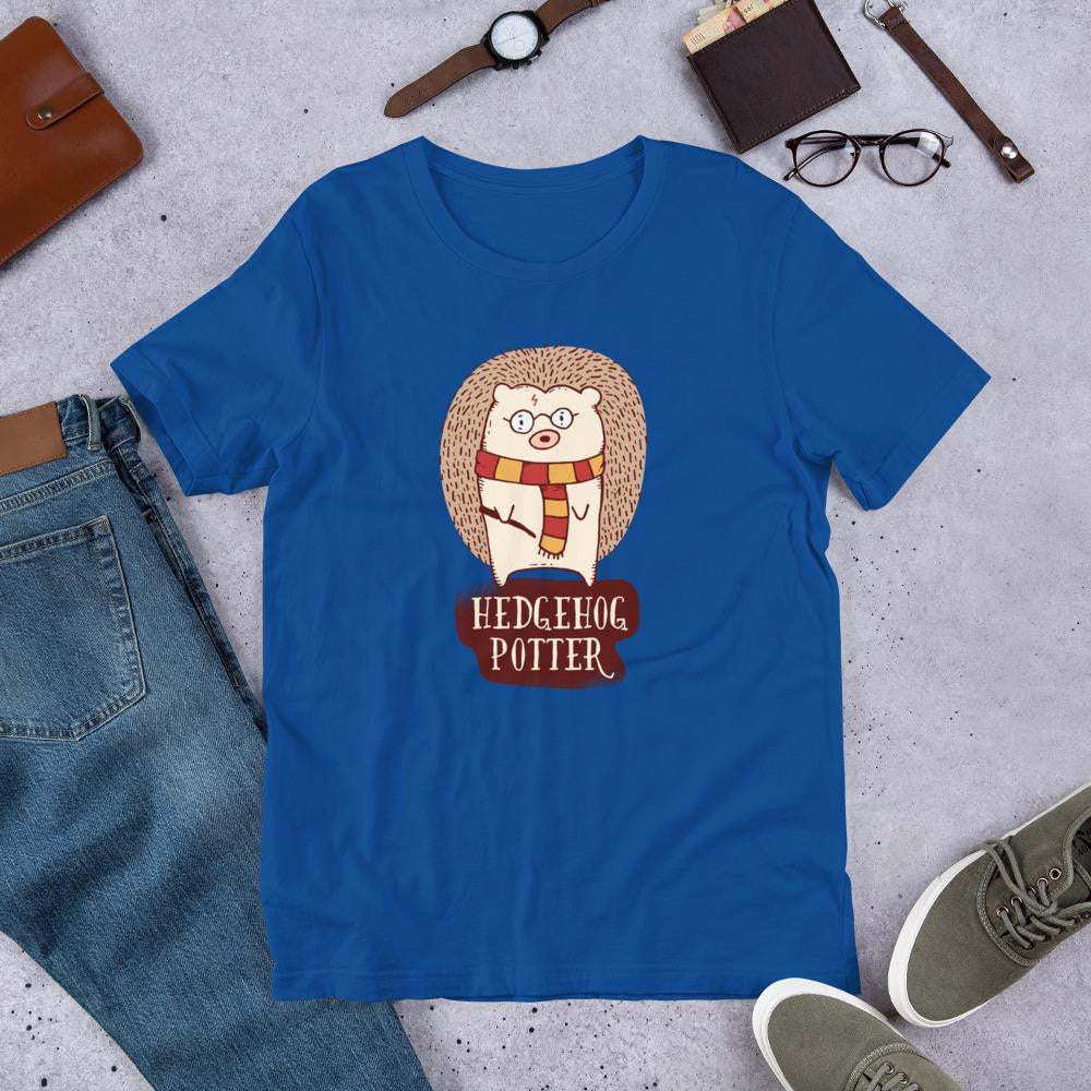 Hedgehog Potter Half Sleeve T-Shirt — Blue