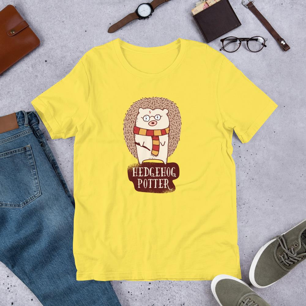 Hedgehog Potter Half Sleeve T-Shirt — Yellow