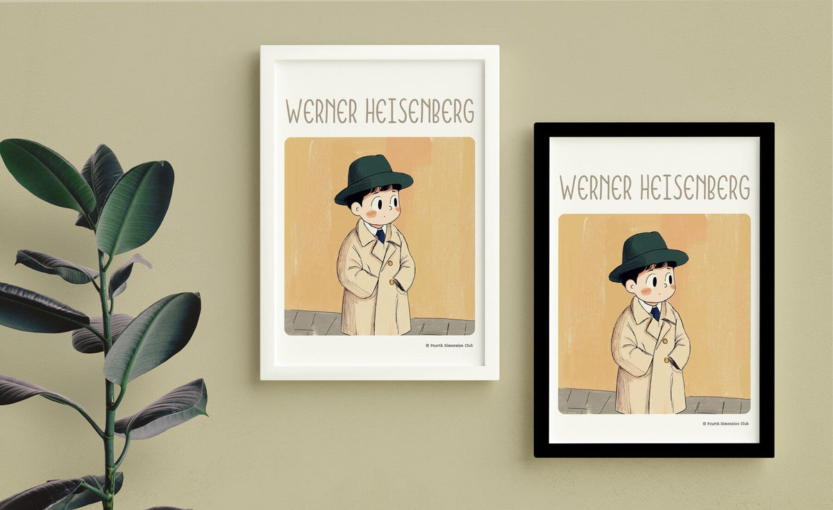 Werner Heisenberg Framed Poster — back view