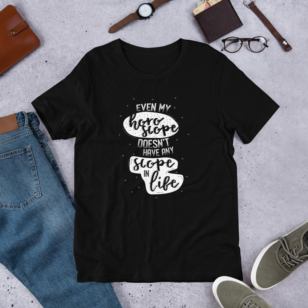 Horoscope Life Half Sleeve T-Shirt — Black