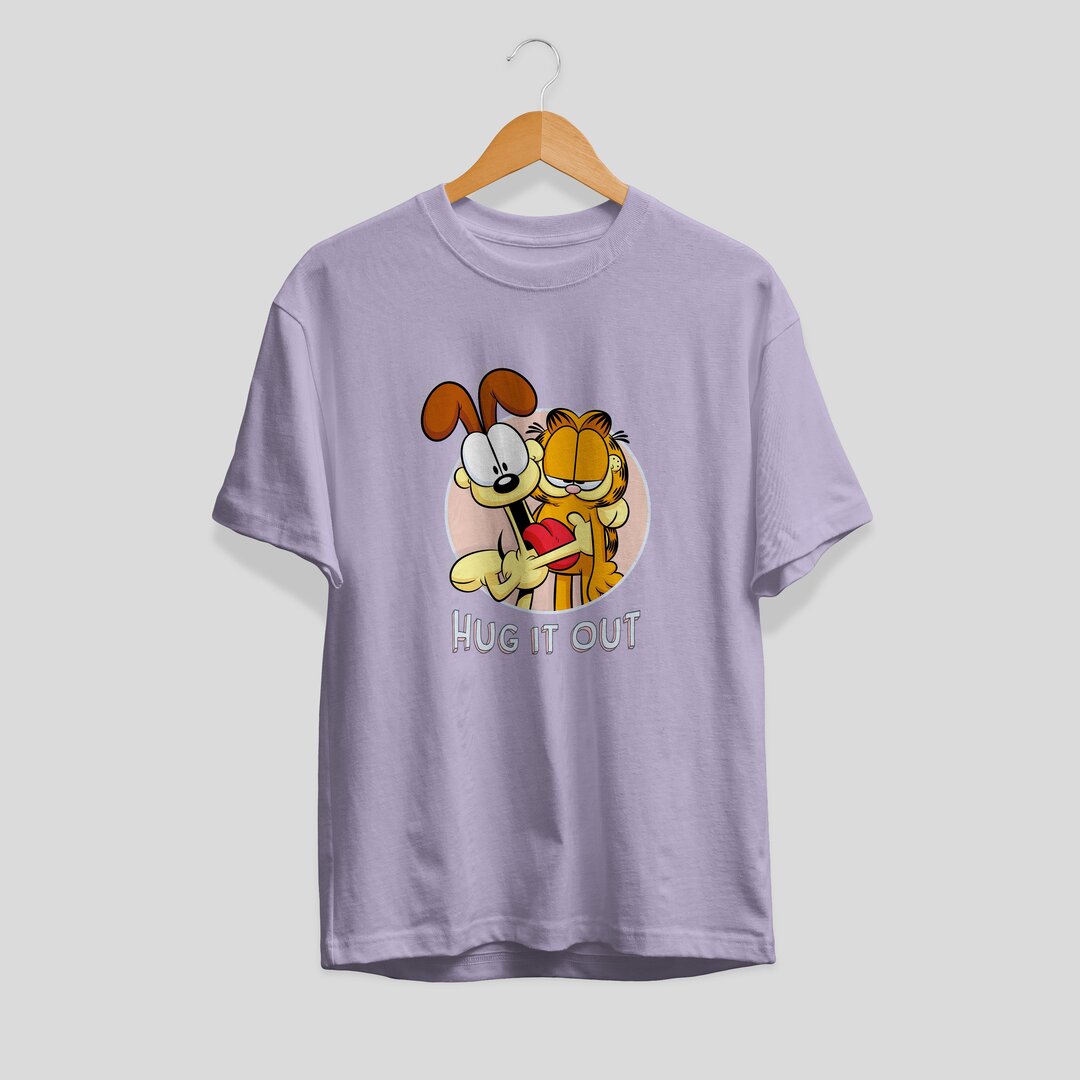 Hug It Out Unisex Half Sleeve T-Shirt #Garfield