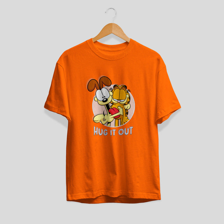 Hug It Out Unisex Half Sleeve T-Shirt #Garfield