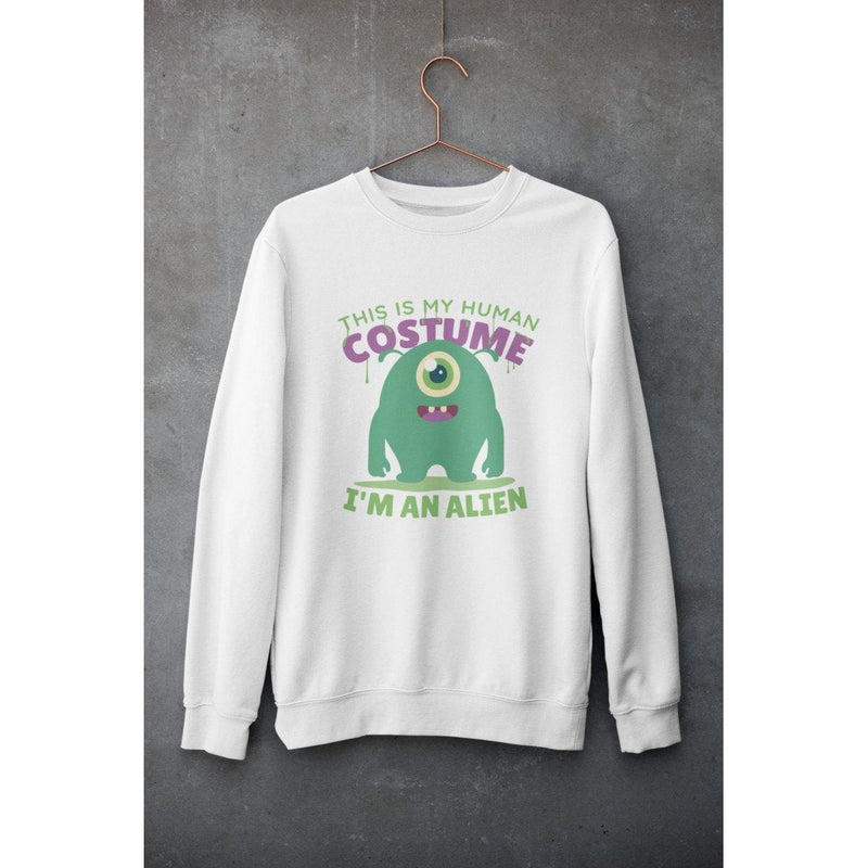 Human Costume alien crew sweatshirt front – Fourth Dimension Club