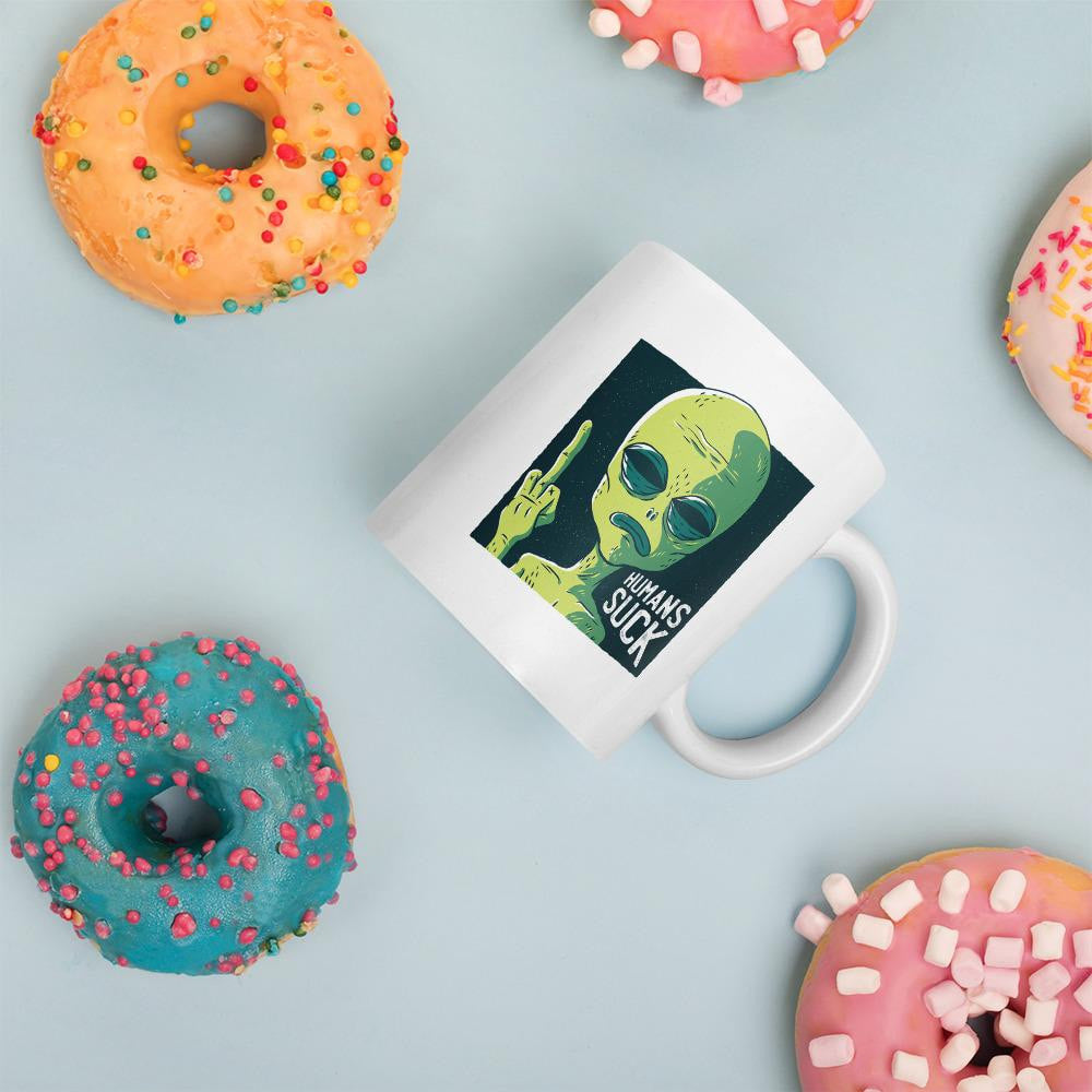 Humans Suck Alien coffee mug – Fourth Dimension Club