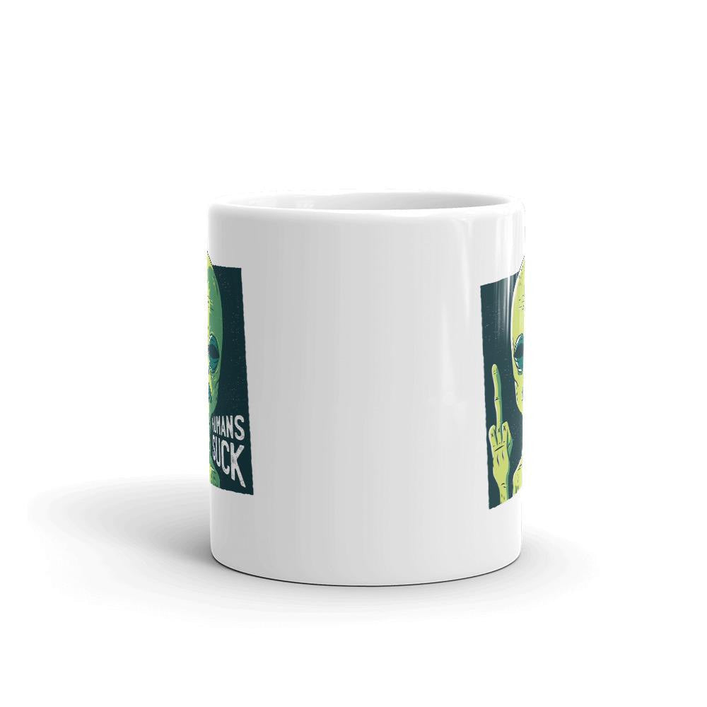 Humans Suck Alien Coffee Mug — detail view 2