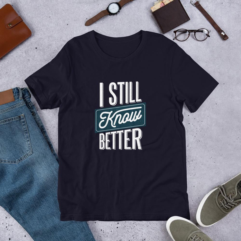 Still Know Better Half Sleeve T-Shirt — Navy