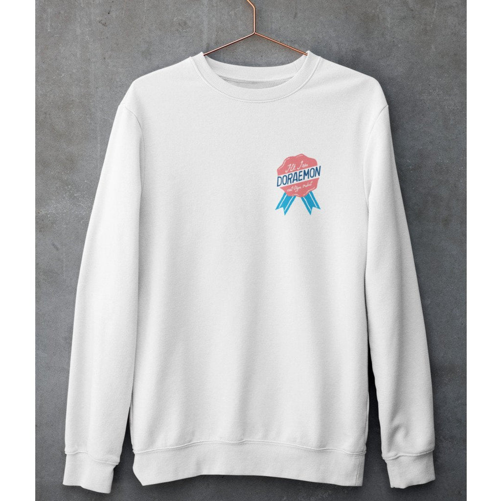 I am Doraemon Unisex Sweatshirt — White