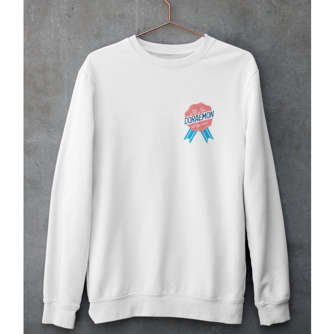 I am Doraemon Unisex Sweatshirt — White