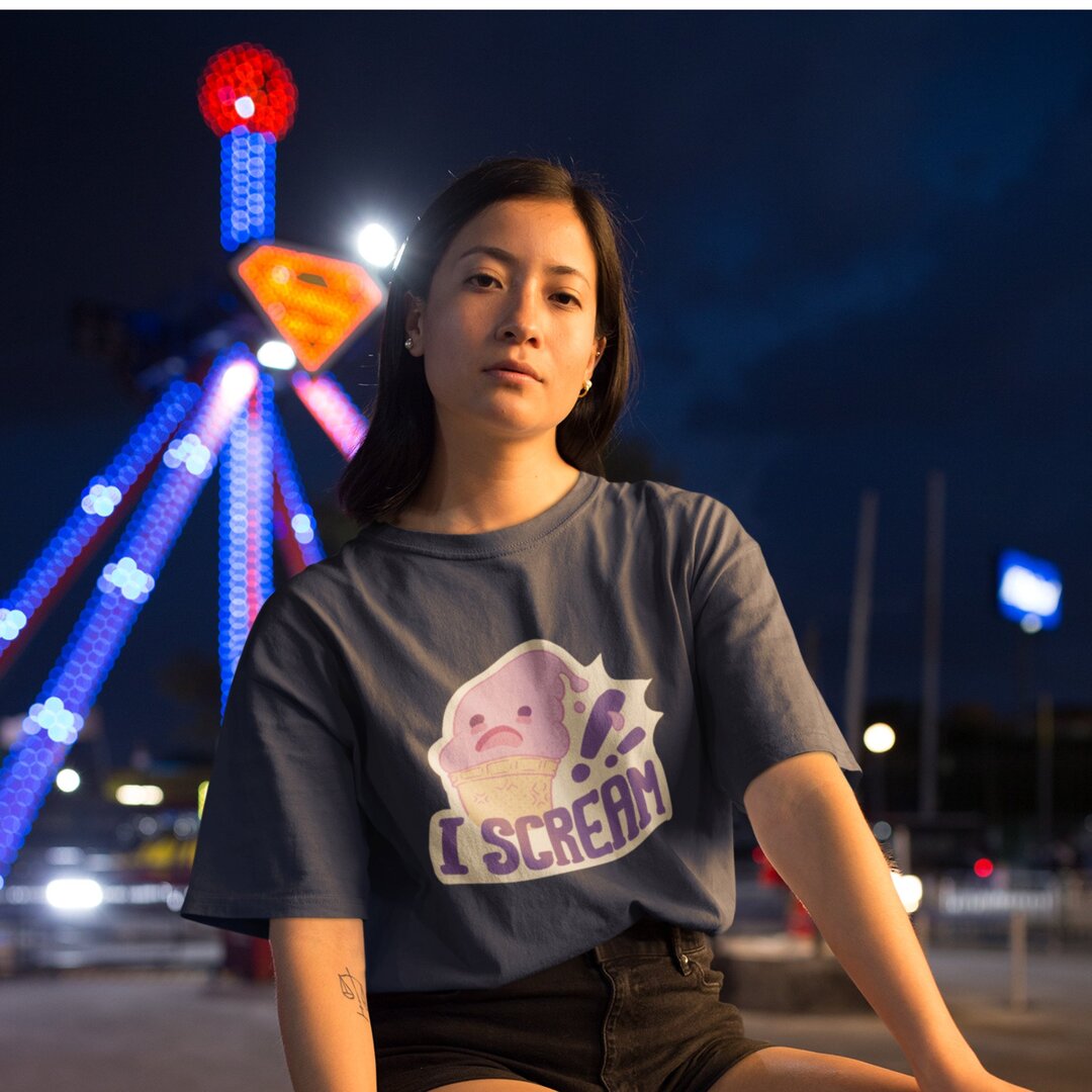 Ice Cream Funny oversized tee front graphic – Fourth Dimension Club