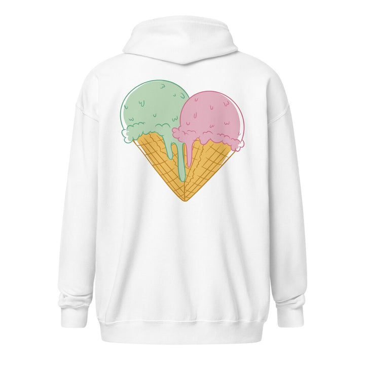 Ice Cream Love Unisex Heavyweight Zip Hoodie