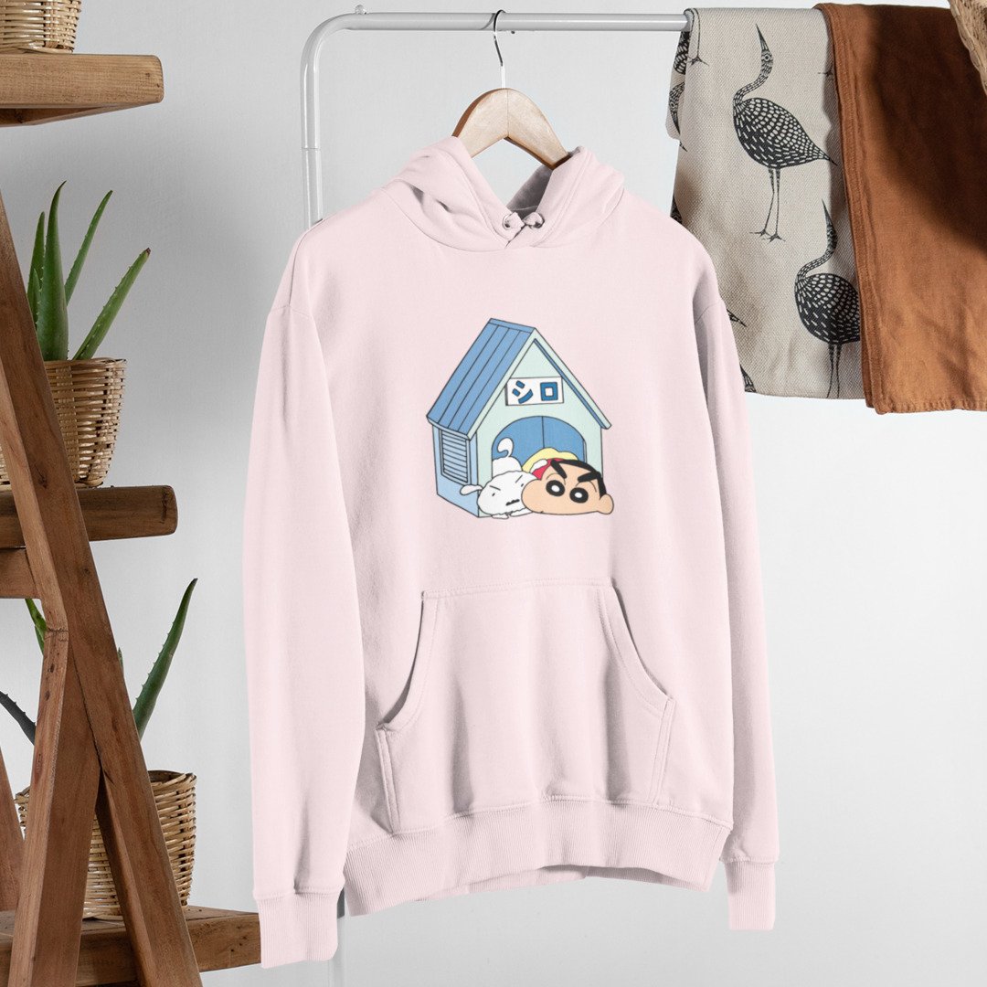 In Shiro's House Unisex Hooded Sweatshirt — Light Pink