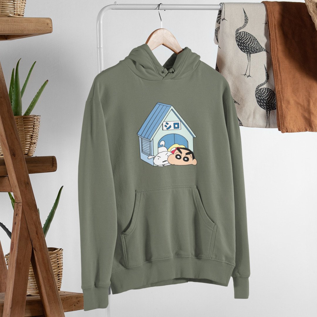 In Shiro's House Unisex Hooded Sweatshirt — Olive