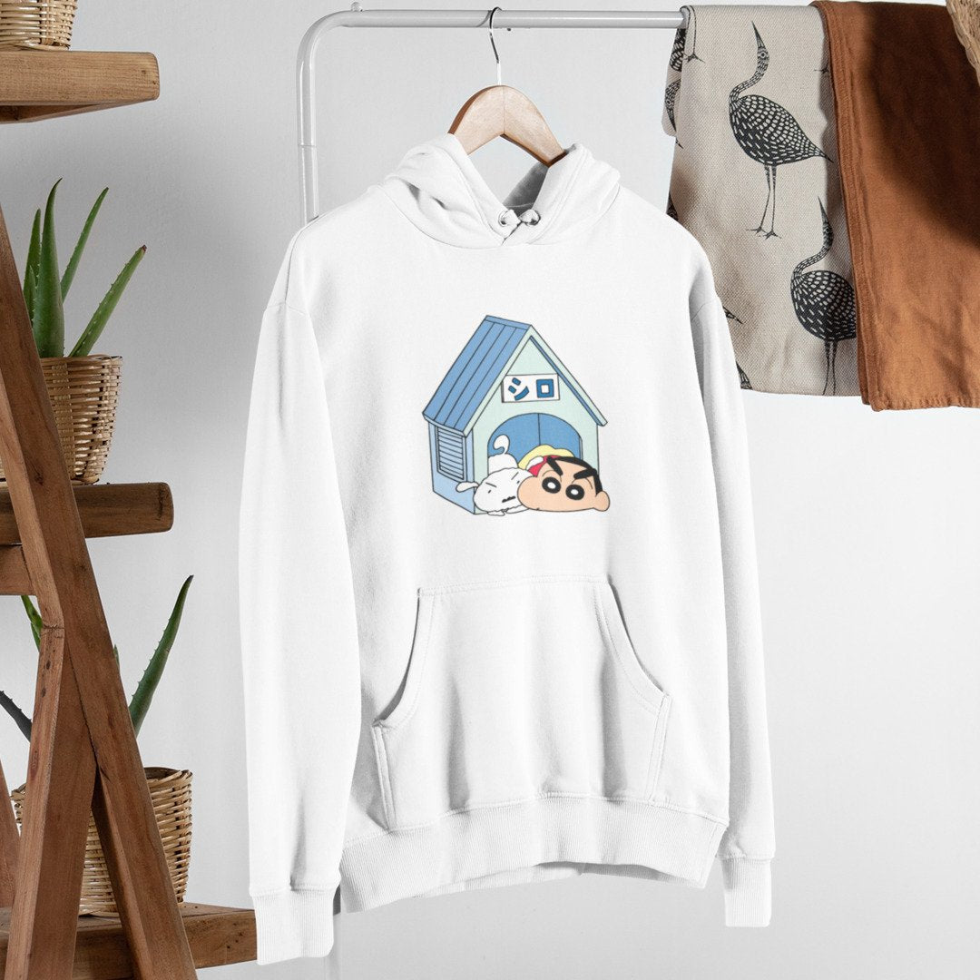 In Shiro's House Unisex Hooded Sweatshirt — White